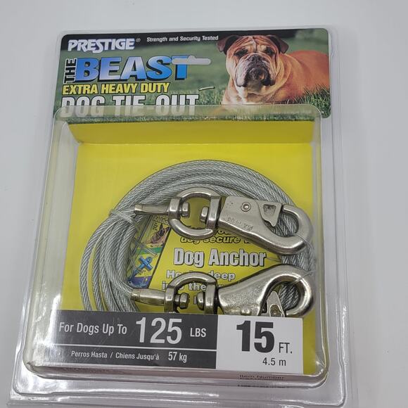 Prestige  Beast Extra Heavy Duty Dog Tie Out 125lb - Picture 1 of 10